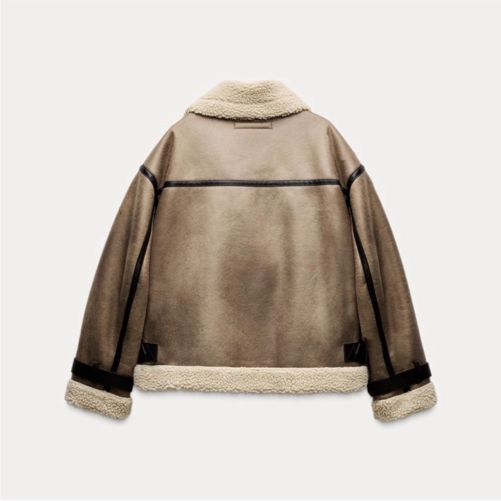ZARA DOUBLE-FACED BIKER JACKET - Picture 9 of 12